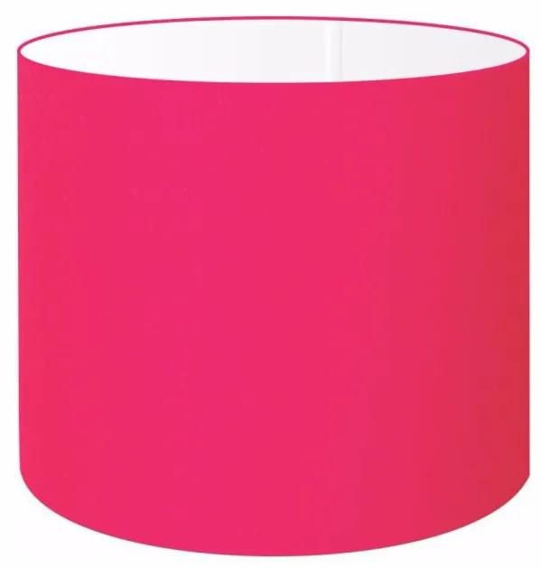 Cúpula em Tecido Cilíndrico Abajur Luminária Cp-4143 35x25cm Rosa Pink