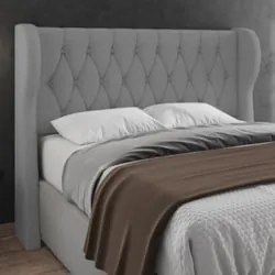 Cabeceira Casal Queen Cama Box 160cm Malva Z04 Linho Cinza - Mpozenato