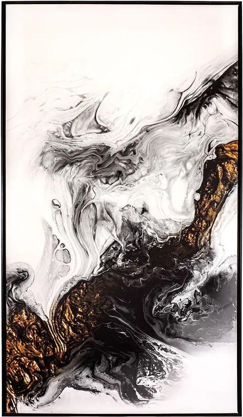 Tela Minerais em Canvas - 70x120cm - Moldura Preta  Kleiner Schein