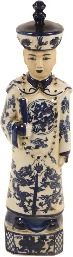 Escultura Decorativa Imperador de Porcelana Tian
