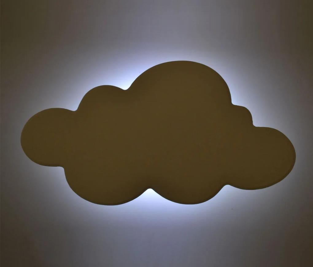 Nuvem Luminária em MDF Médio com LED Luz Fria 01 Peça - Branco