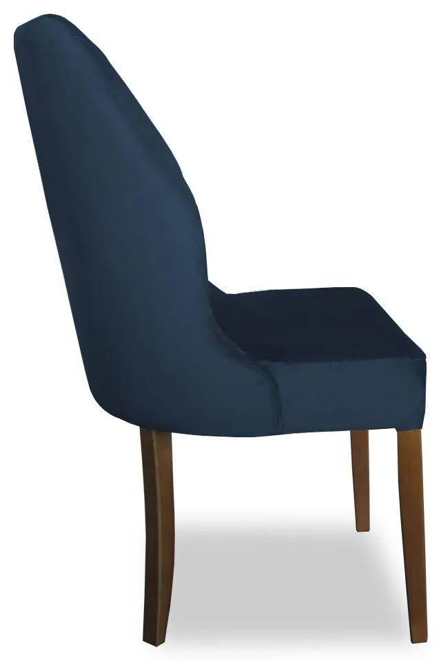 Cadeira De Jantar Safira Suede Azul Marinho