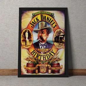 Quadro Decorativo Jack Daniels Bithday Vintage  35x25