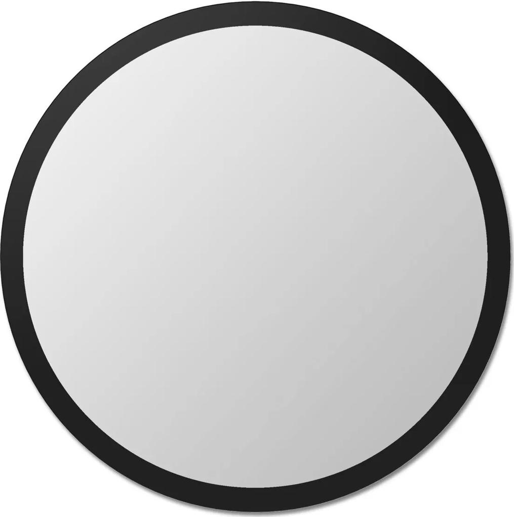 Espelho de parede redondo Edge - 110 borda preta Vidrotec