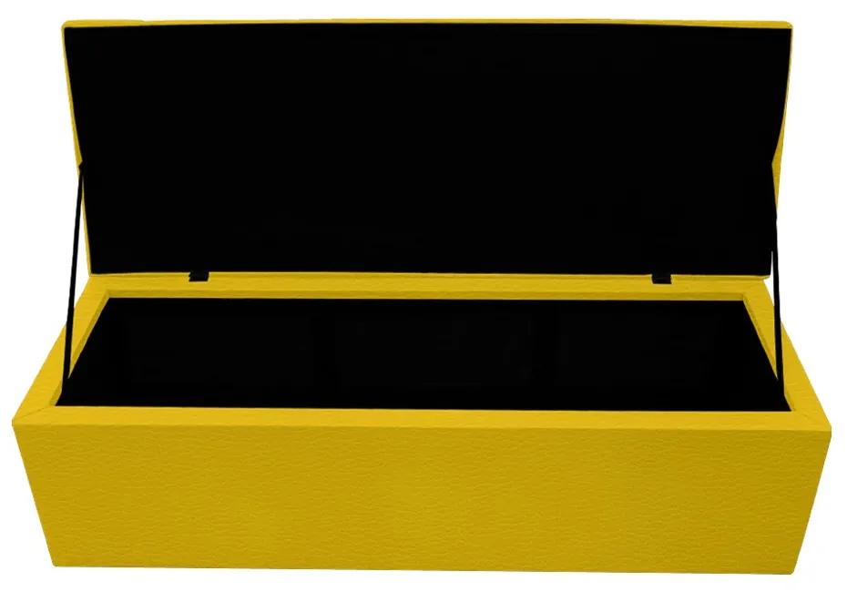 Calçadeira Copenhague 140 cm Casal Corano Amarelo - ADJ Decor