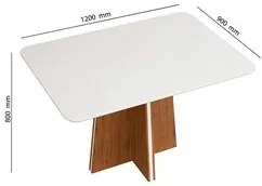 Mesa de Jantar Vanda 120cm Com 4 Cadeiras Yasmin D04 Freijó/Veludo Kra