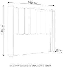 Cabeceira Casal Cama Box 140cm Claire Z04 Veludo Preto - Mpozenato