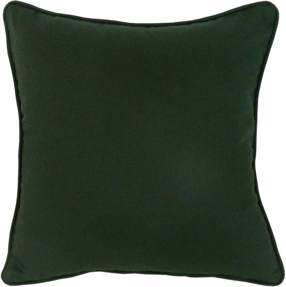 Capa Almofada em Algodão Liso Verde Escuro 45x45cm com Viés