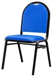 Cadeira Hoteleira Auditório Empilhável Sintético Z33 Azul - Mpozenato