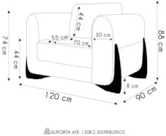 Poltrona para Sala Base de Madeira Kit 2 Izzy S06 Linho Grigio - Mpoze