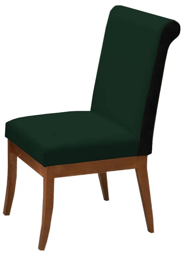 Cadeira Larissa Aveludado Verde Coríssimo Preto - Rimac