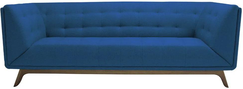 Sofá Temak 230cm Veludo Azul - Gran Belo