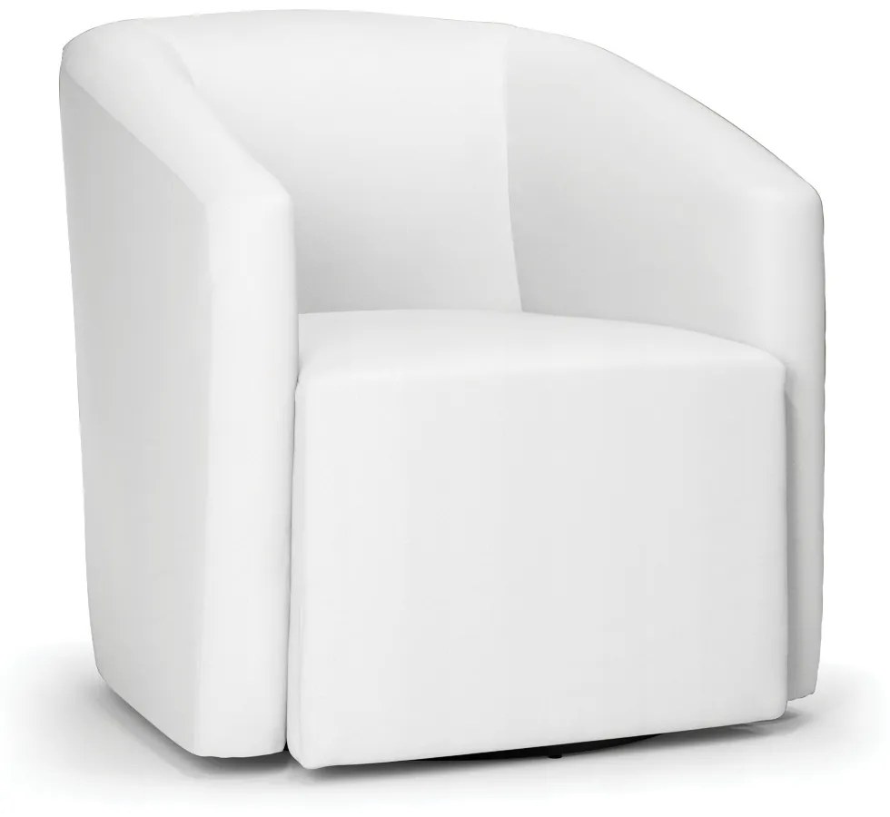 Poltrona Decorativa Base Giratória Stella Max Sintético D03 - D'Rossi - Branco