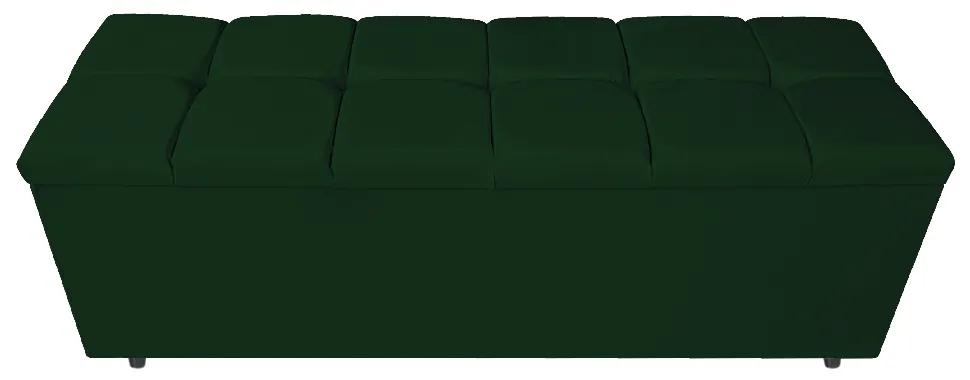 Calçadeira Estofada Manchester 140 cm Casal Suede Verde - ADJ Decor