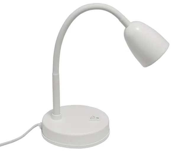 Luminaria De Mesa Led Branco 4w 3000k Luz Amarela Yamamura