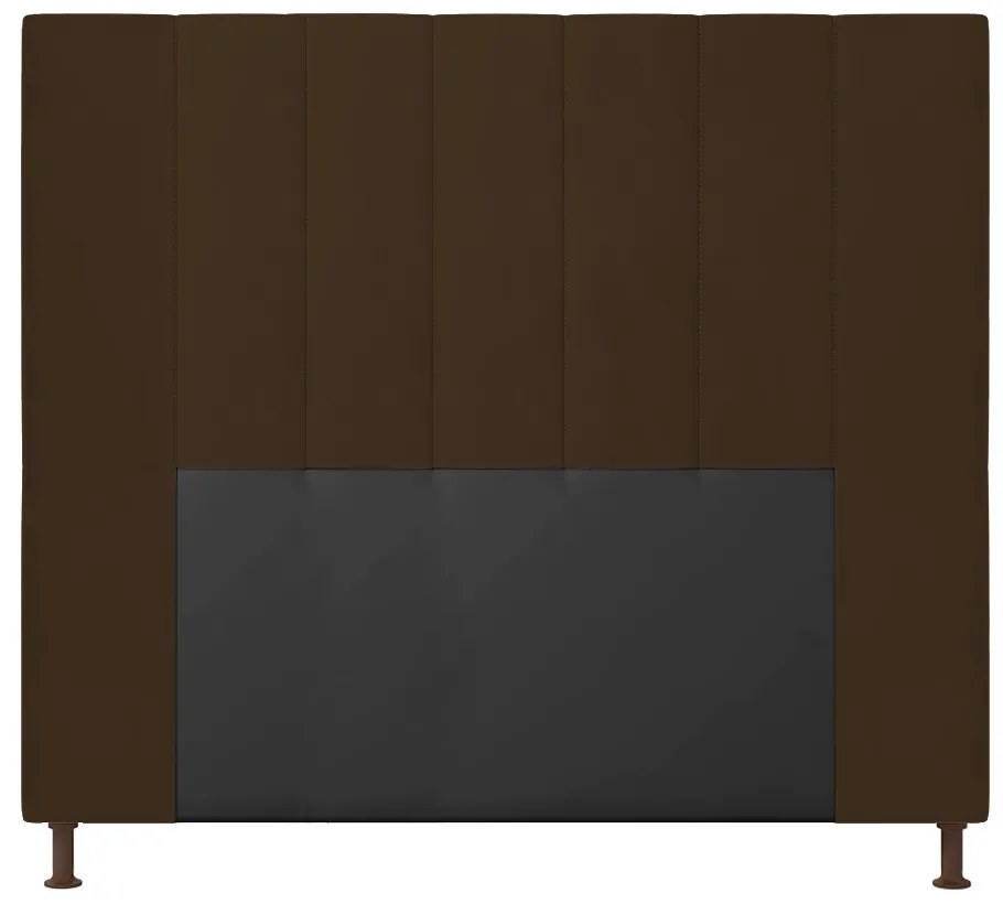 Cabeceira Malibu Para Cama Box Casal 140 cm Suede Marrom - D'Rossi