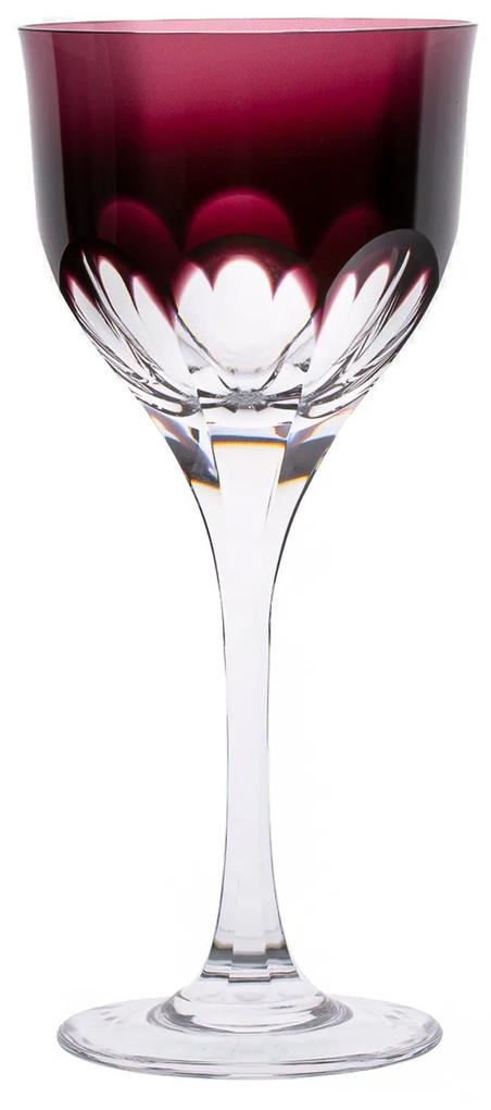 Taça de Cristal Lapidado P/ Vinho Branco Ametista - 45