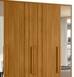 Guarda Roupa Casal 230cm Com Espelho Barok Cinamomo Z10     - Mpozenat