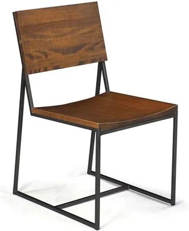 Cadeira Montreal em Madeira Maciça e Aço Rustic Brown