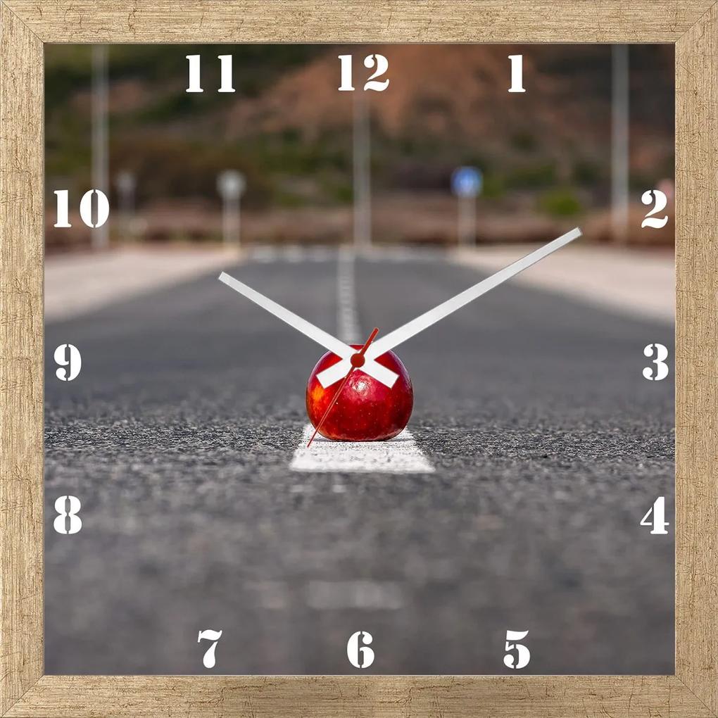 Relógio De Parede Personalizado Paisagem Estrada Maçã 30x30cm