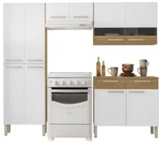 Cozinha Compacta Com Balcão 221cm Vivian Freijó/Supremo Z06 - Mpozenat
