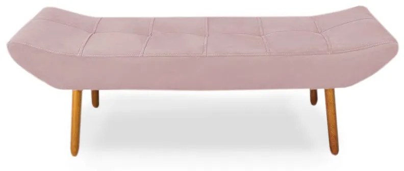 Cabeceira com Calçadeira Queen 160cm Maya Suede Rosa Bebê - Sheep Estofados - Rosa