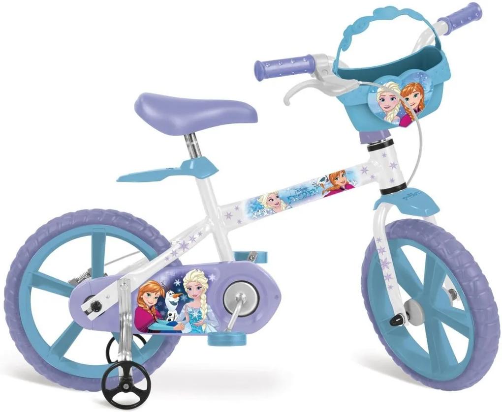 Bicicleta 14\"\" Frozen Disney Bandeirante Lilás