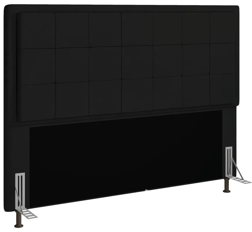 Cabeceira Onix Para Cama Box Queen 160 cm Suede Preto - D'Rossi