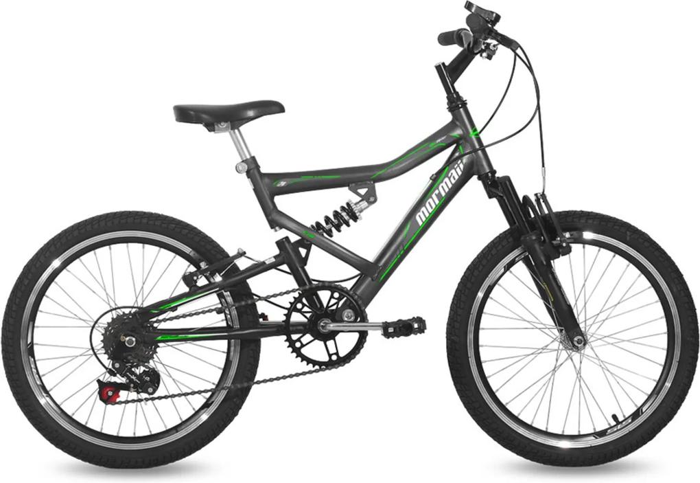 Bicicleta Mormaii Full Big Rider Aro 20 Infantil Cinza