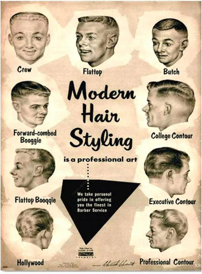 Placa Decorativa Modern Hair Vintage com Impressão Digital em Metal