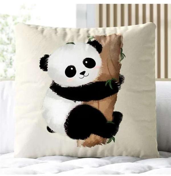 Almofada Quadrada Ursinho Panda Grão de Gente Pret