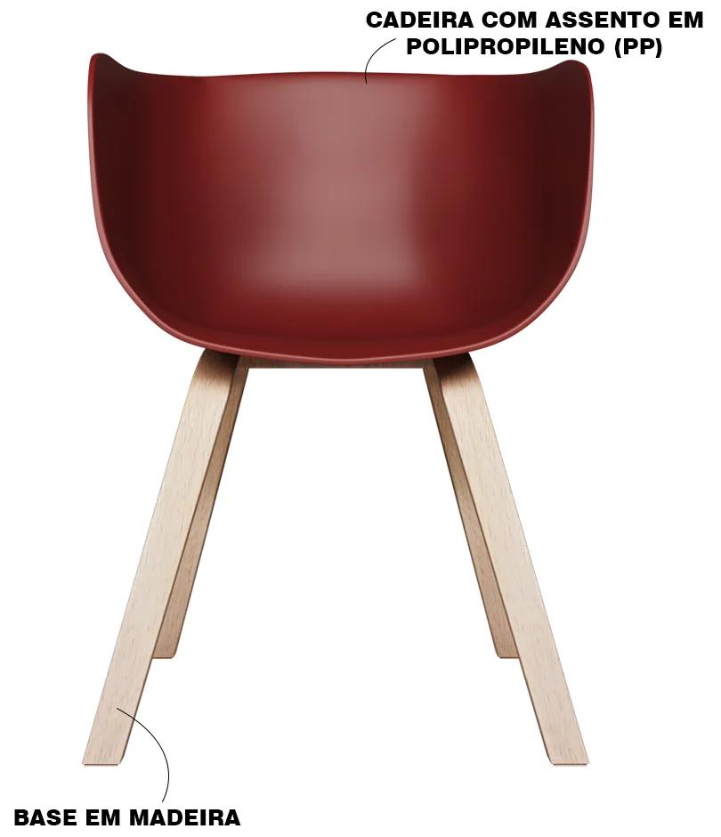 Cadeira Decorativa para Sala e Cozinha Angélica (PP) Marsala G56 - Gran Belo
