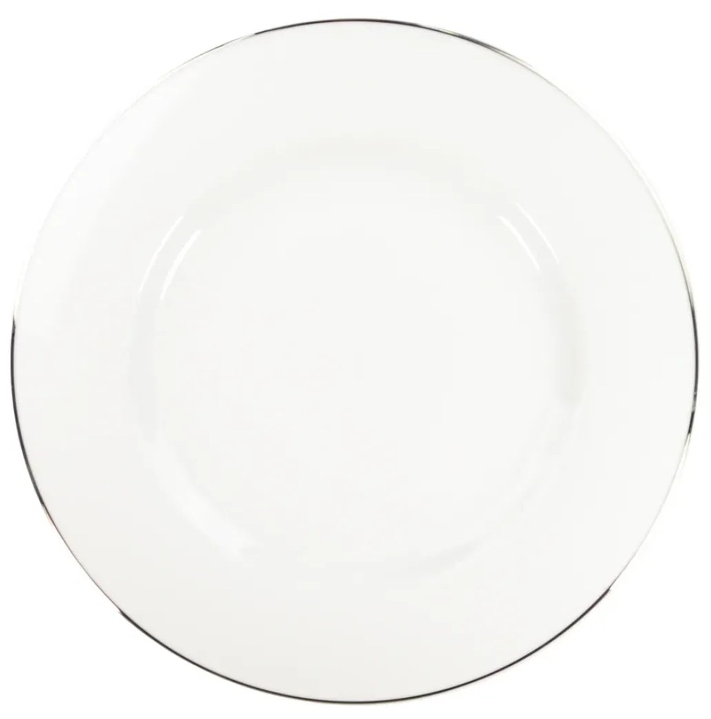 Prato Raso 30 Cm Porcelana Schmidt - Dec. Filetado Prata Itamaraty 0012