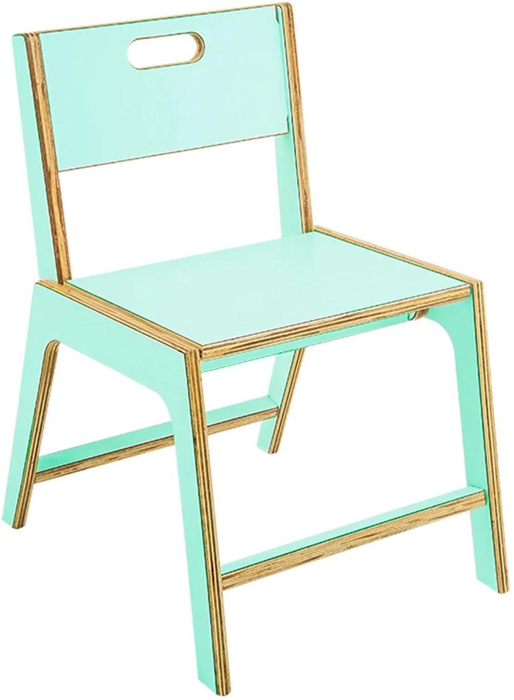 Cadeira de Jantar Infantil Lis Compensado Aqua Linha Bloom