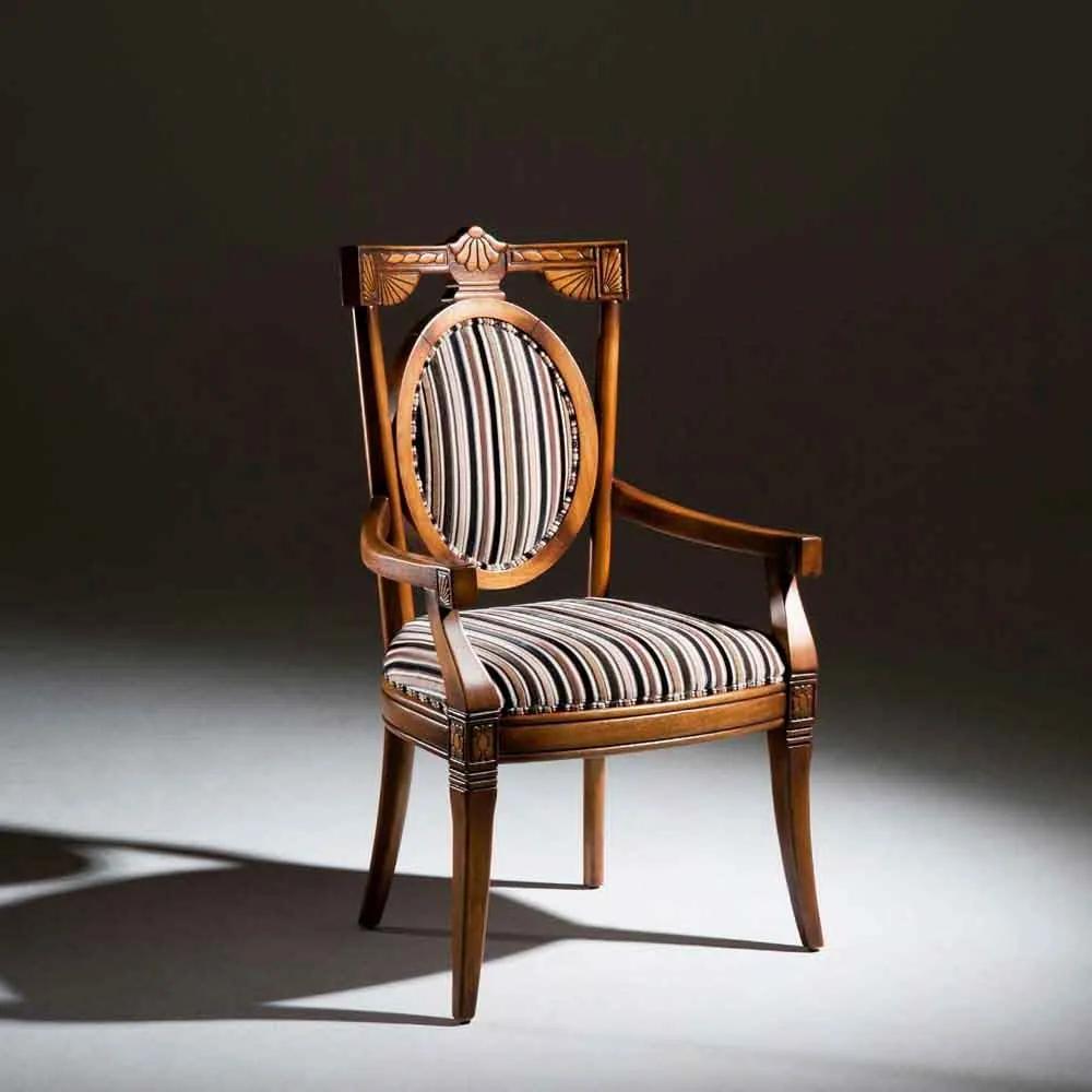 Cadeira com Braço Fênix Madeira Maciça Design Clássico Avi Móveis