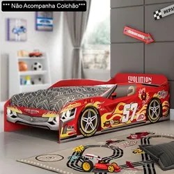Cama Carro Infantil Evolution Car M08 Vermellho - Mpozenato