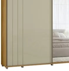 Guarda Roupa Casal 278cm Com 2 Portas Mya Opala/Cumaru Z10  - Mpozenat