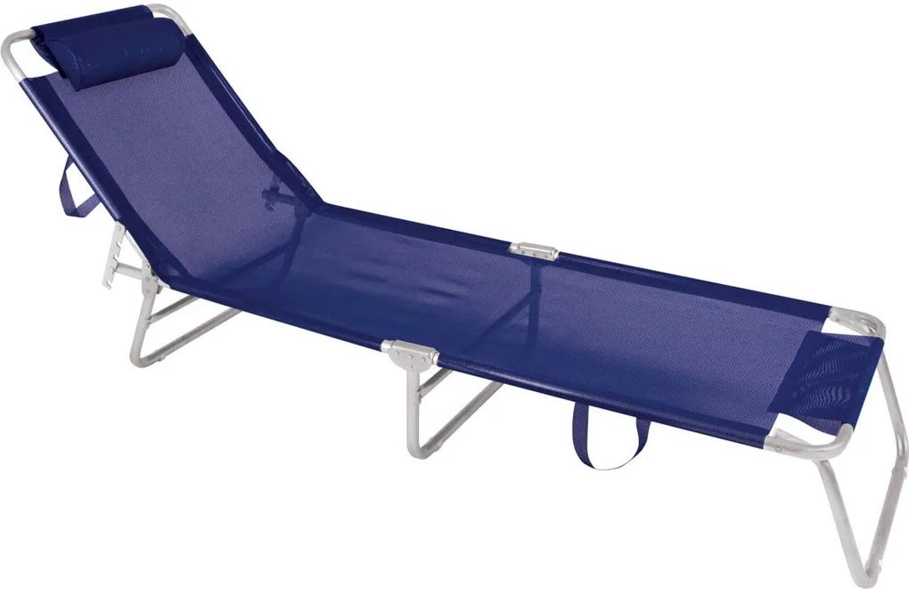 Cadeira Espreguiçadeira Alumínio Mor Azul