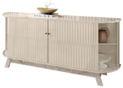 Balcão Buffet para Sala de Jantar 183cm Mônica Z10 Calacata/Off White