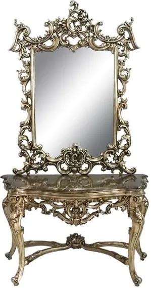 Aparador Clássico Prata Luis XV Com Espelho