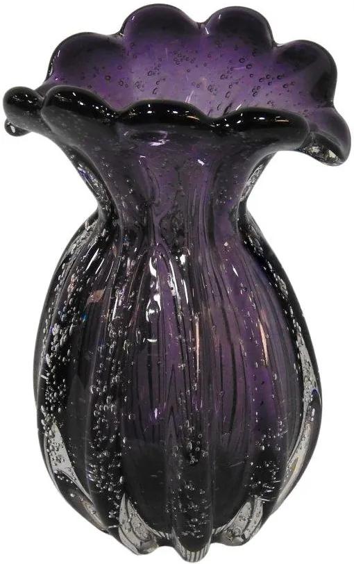 Vaso em Murano Roxo - 20x15x12cm