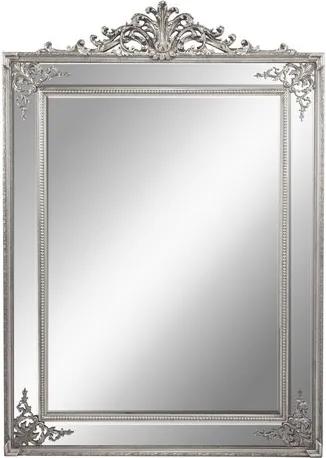 Espelho Clássico com Moldura Prateada 200x136x3cm