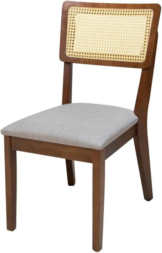 Cadeira de Jantar Antibes com Tela Pinhão - Wood Prime PTE 34527