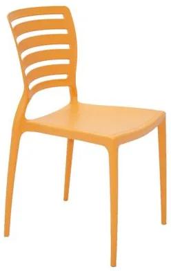 Cadeira Sofia encosto horizontal laranja Tramontina 92237090