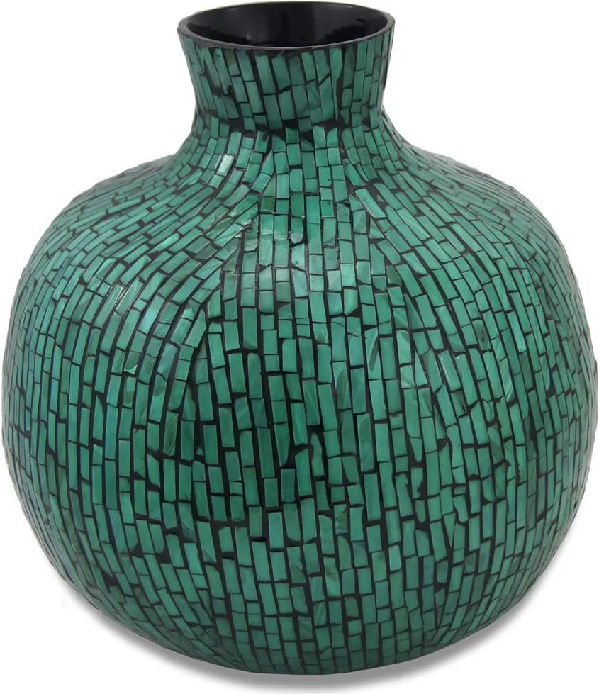 Vaso Decorativo em Madrepérola Verde Abby