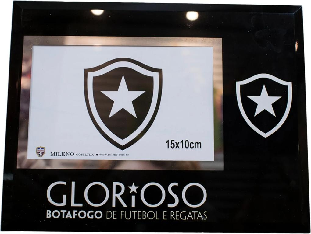 Porta Retrato Minas de Presentes De Vidro 1 Foto 10X15cm - Botafogo Preto