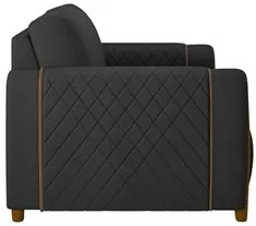 Kit 2 Poltronas Decorativas para Sala de Estar 98cm Amaranto M22 PU Pr