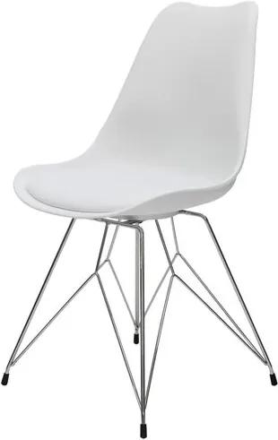 Cadeira Eames Premium com Almofada Branca Base Torre - 40902 Sun House