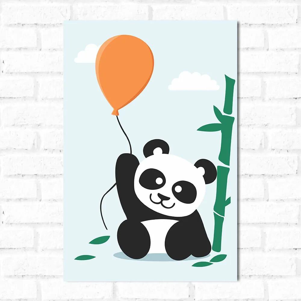 Placa Decorativa Panda Bexiga