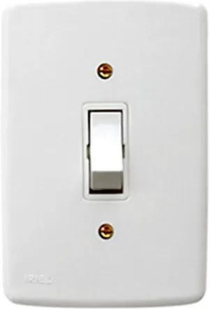Interruptor Simples Duale Branco com Placa - 1602 - Iriel - Iriel